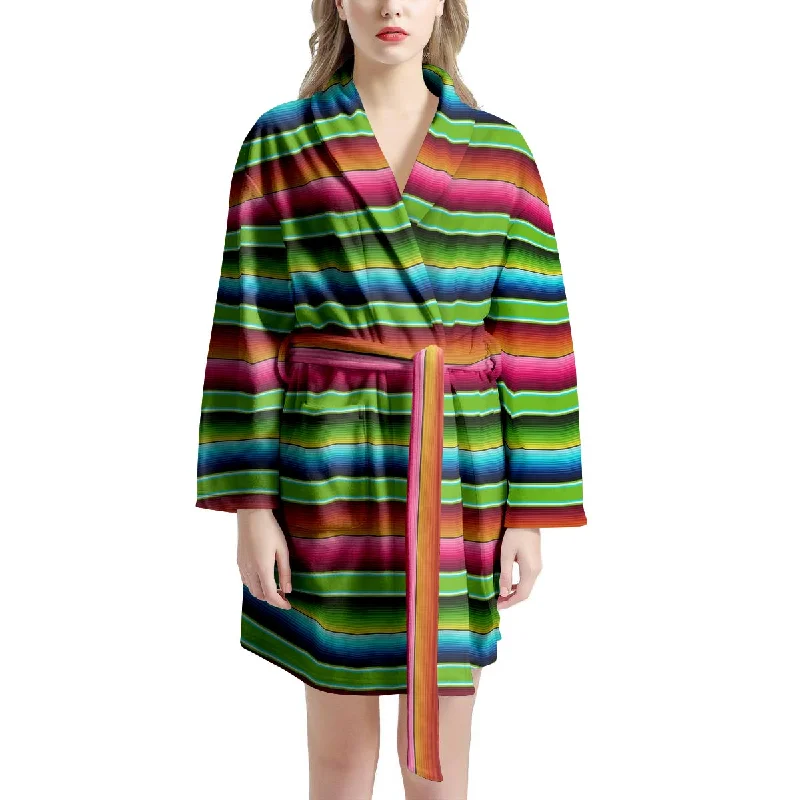 Green Baja Serape Women's Robe