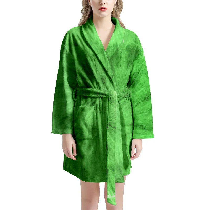 Green Tie Dye Women's Robe