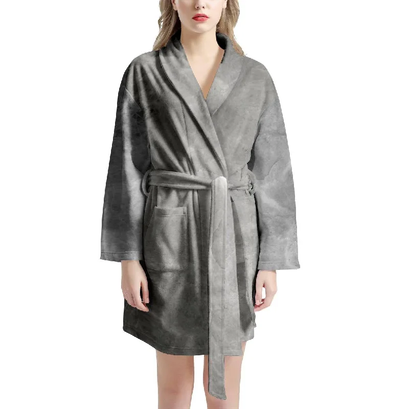 Grey Marble Women's Robe