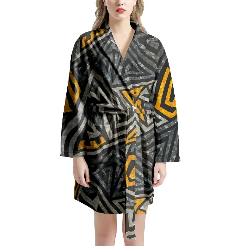 Grunge Geometric Triangle Women's Robe