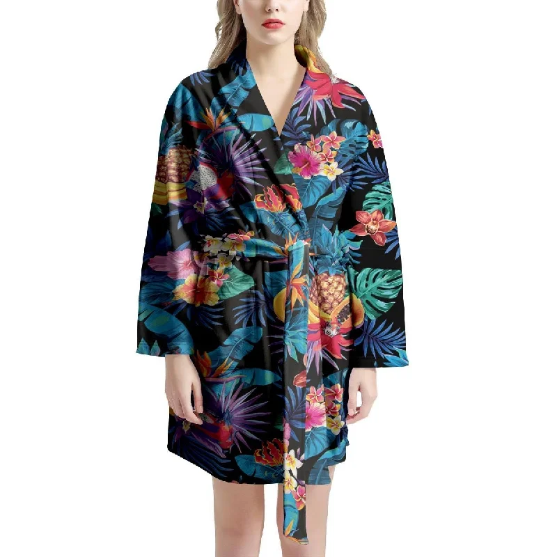 Hawaiian Fruit Tropical Print Women's Robe