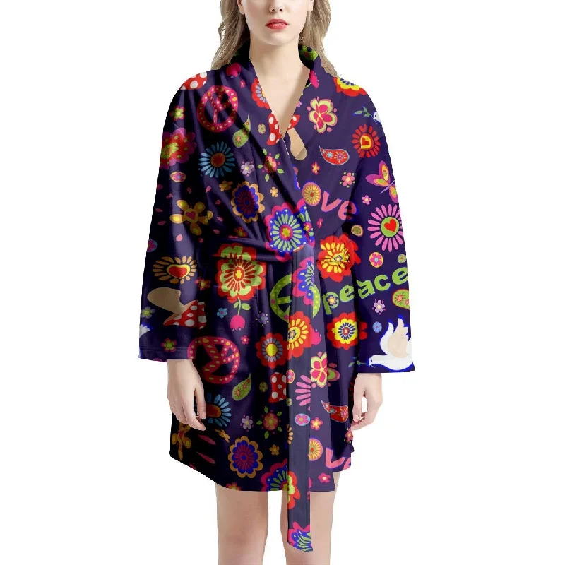 Hippie Floral Women's Robe