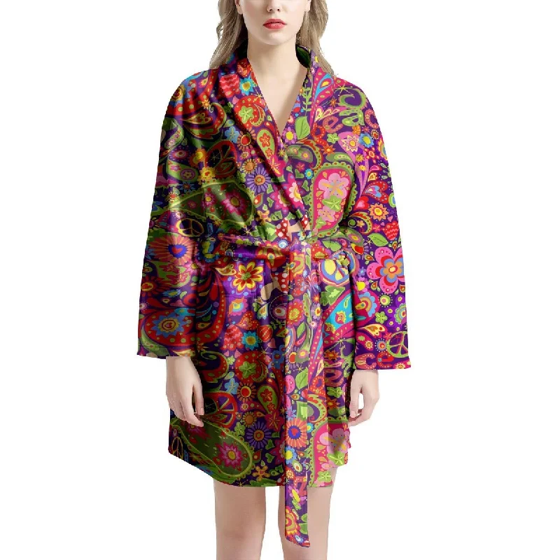 Hippie Paisley Women's Robe