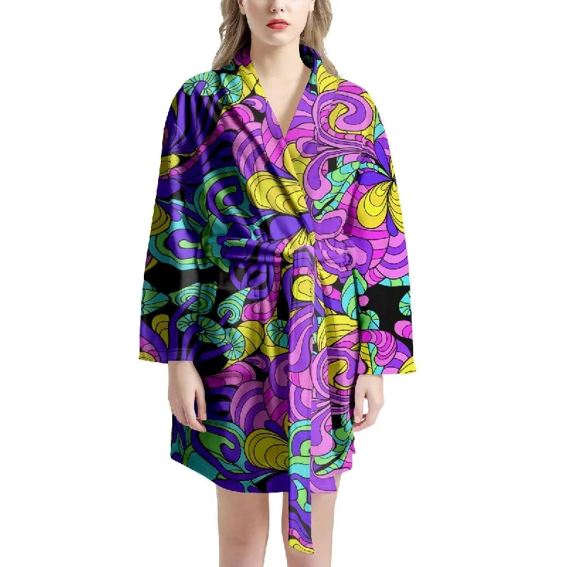 Hippie Psychedelic Mushroom Women's Robe