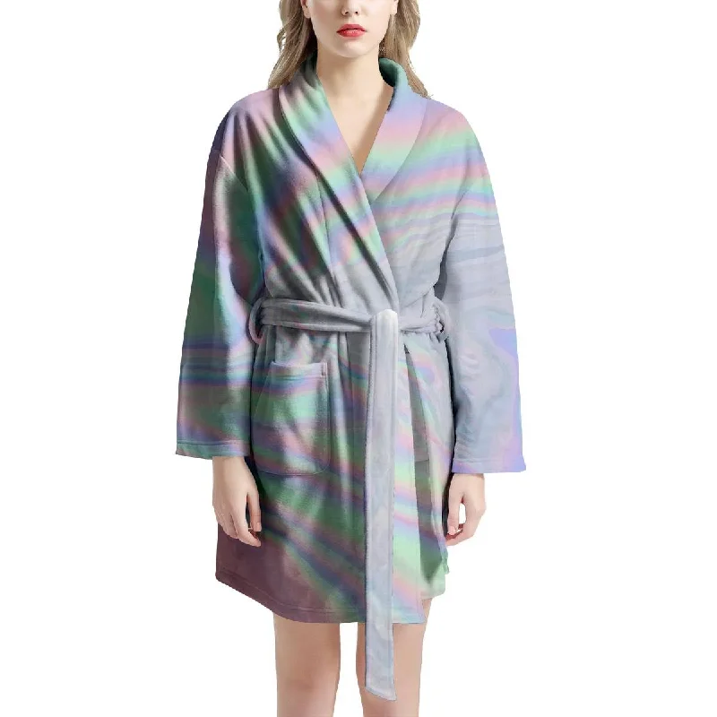 Holographic Abstract Women's Robe