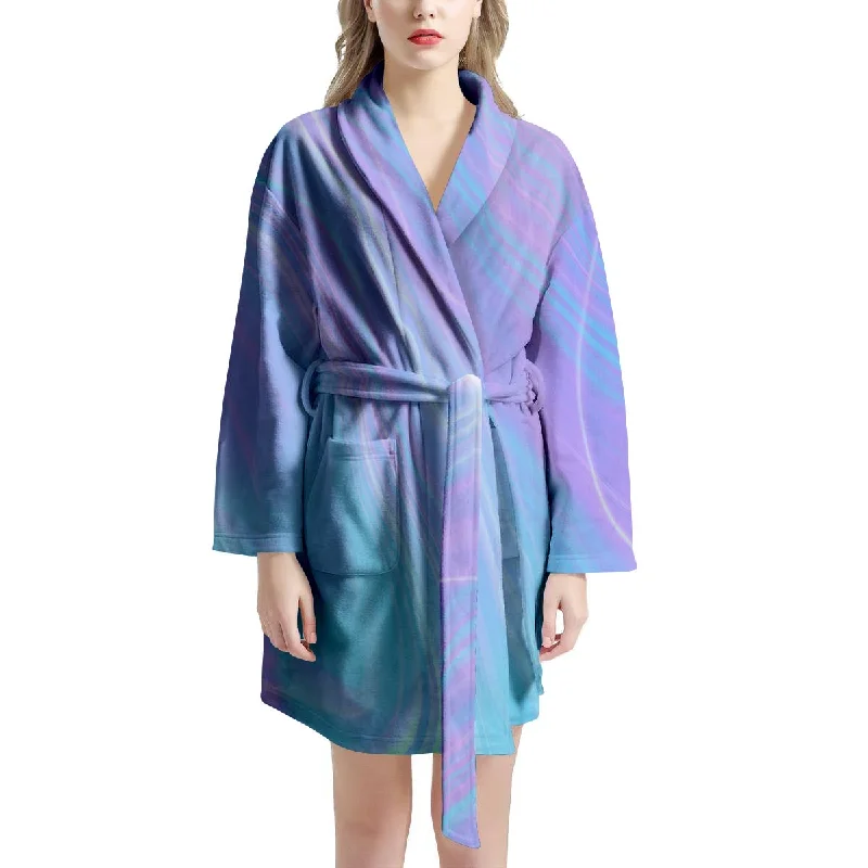 Holographic Print Women's Robe