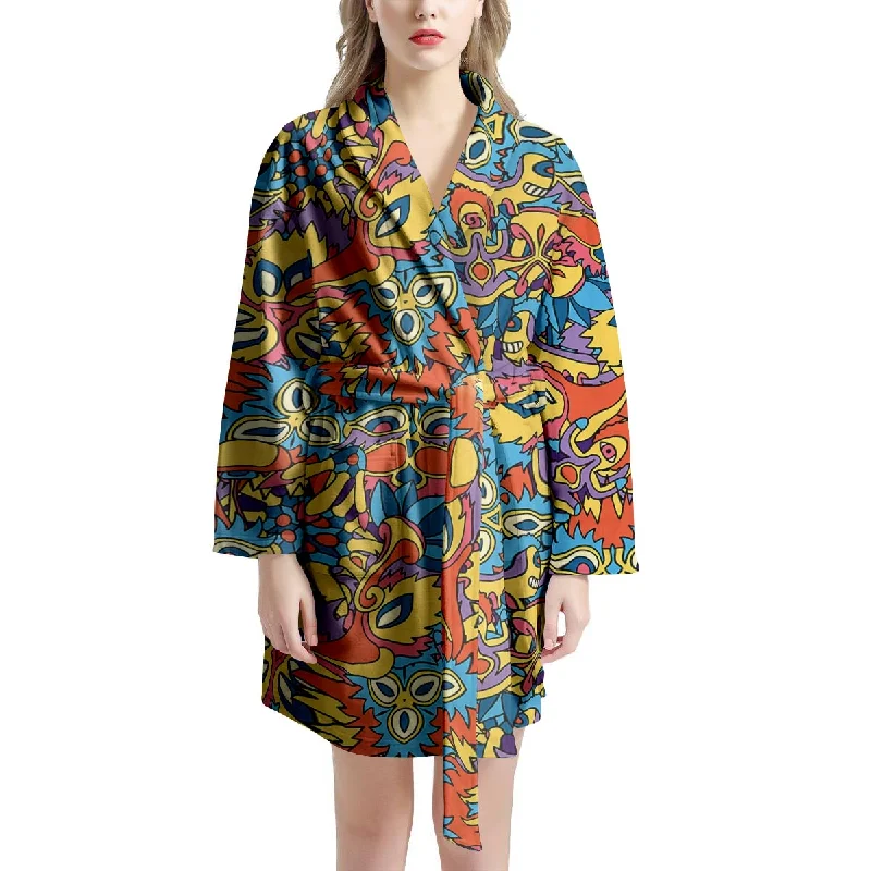 Jungle Hippie Psychedelic Trippy Women's Robe