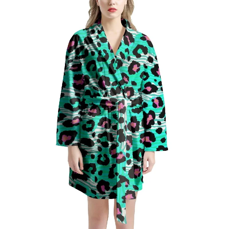 Leopard Zebra Print Women's Robe