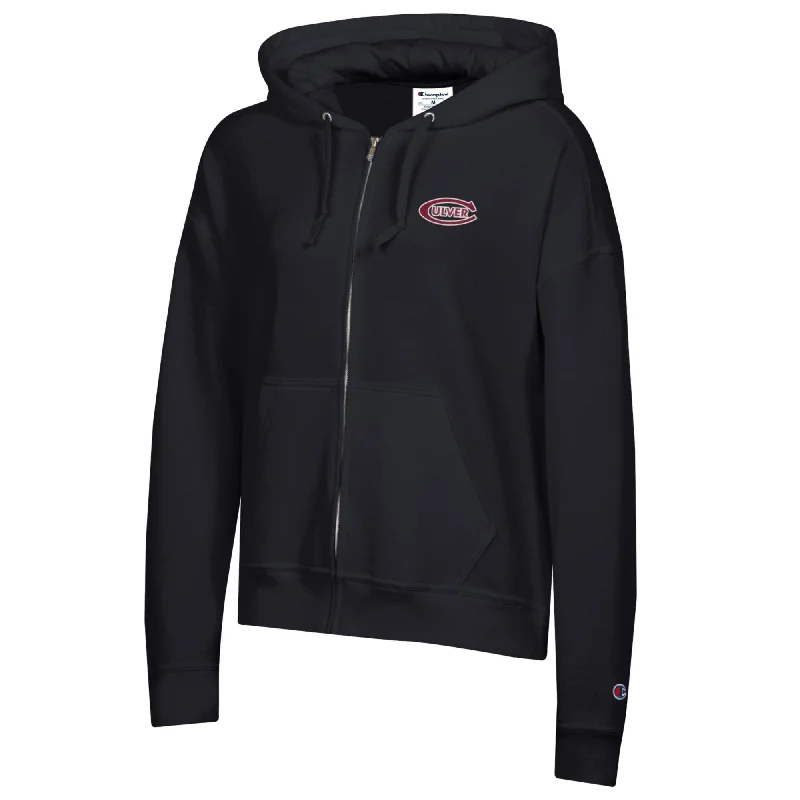 Champion Powerblend Women's Full Zip Hood - Black