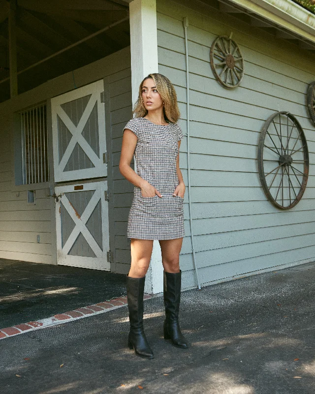 Felice Dress in Houndstooth