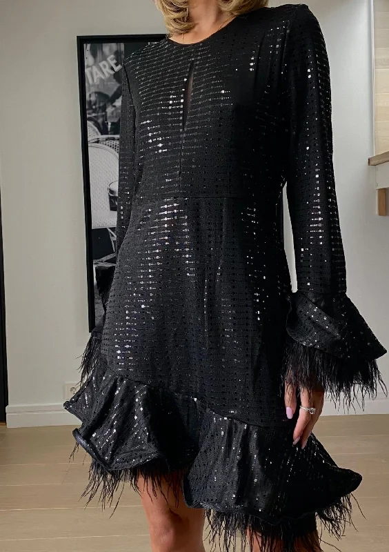 Julie Black Sequin Dress