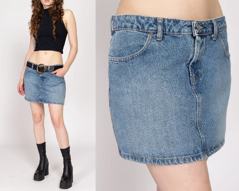 Medium Y2K Low Rise Jean Mini Skirt