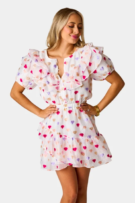 Norma Ruffle Short Dress - Kissing Booth