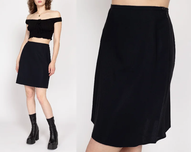 Small 90s Calvin Klein Black Mini Skirt 27"