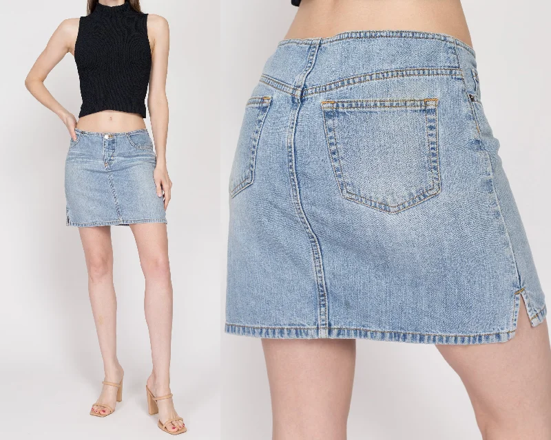 Small Y2K Low Rise Jean Mini Skirt