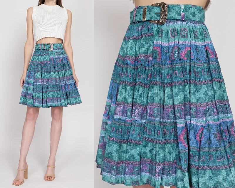 XS-Med 90s Southwestern Square Dance Skirt