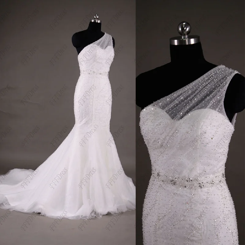 Beaded mermaid wedding dresses