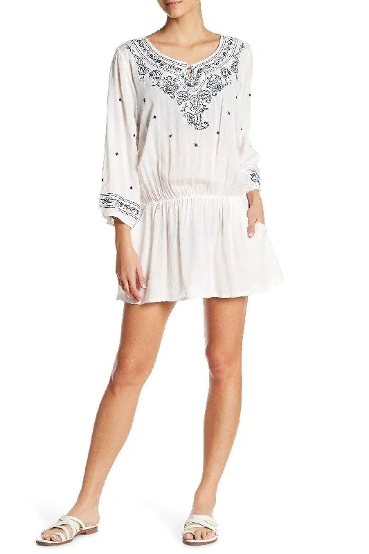 Embroidered Beach Dress and Cover Up