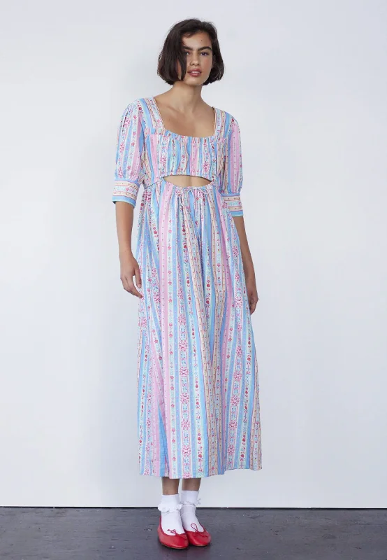 Cindy Midi Dress - Painted Stripe