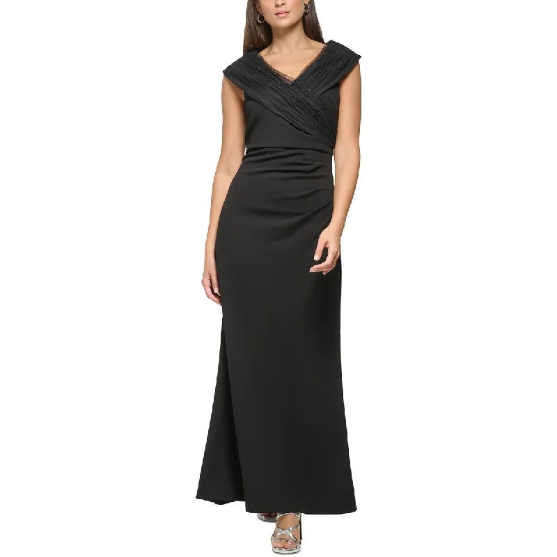 Womens Embellished Polyester Evening Dress