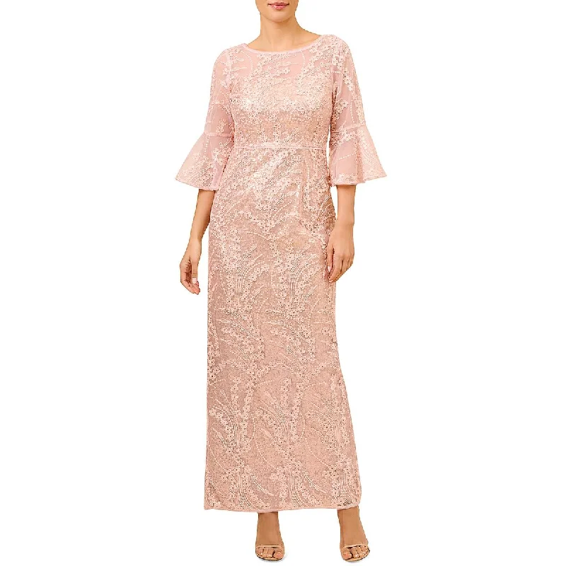 Womens Embroidered Evening Dress