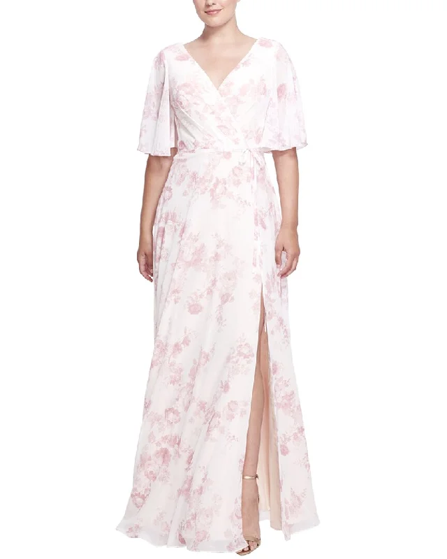 Marchesa Notte Rome Printed Long Gown