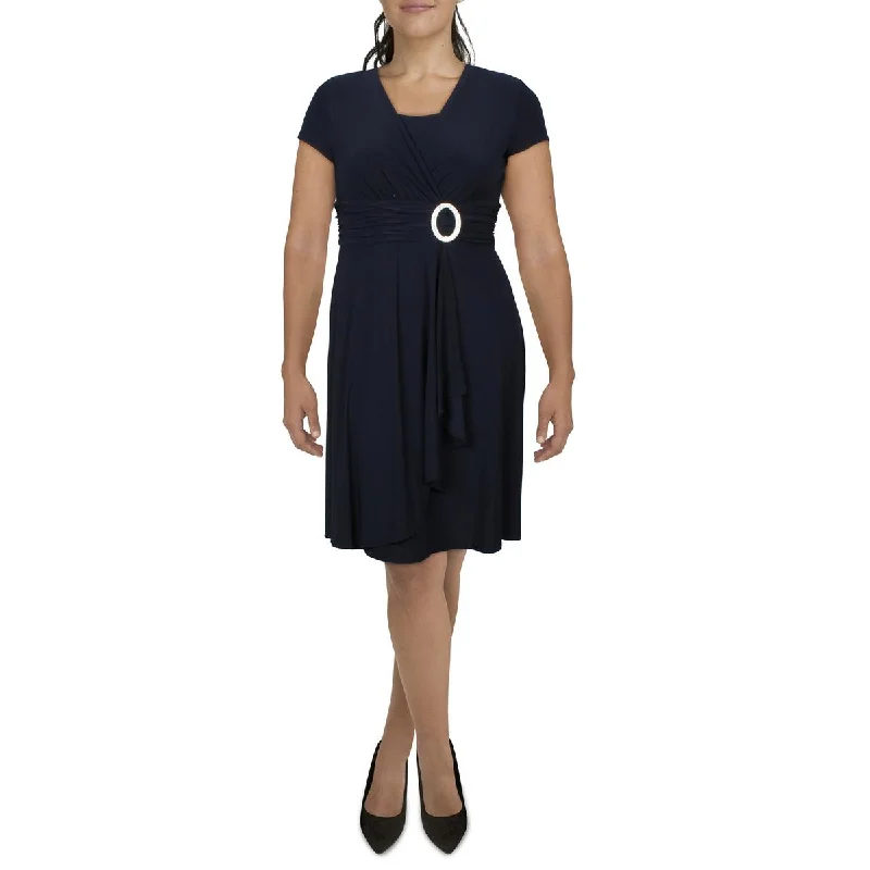 Womens Matte Jersey Embellished Cocktail Dress