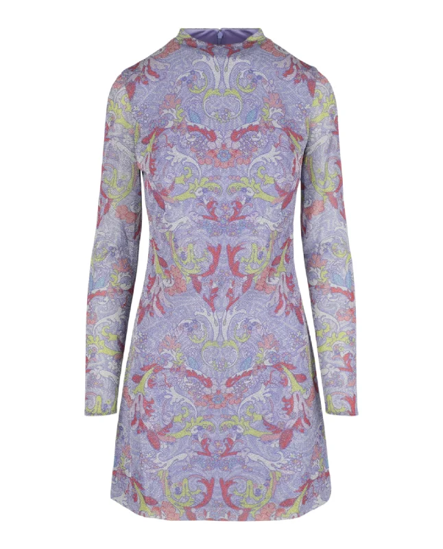 Versace Womens Paisley Print Cocktail Dress