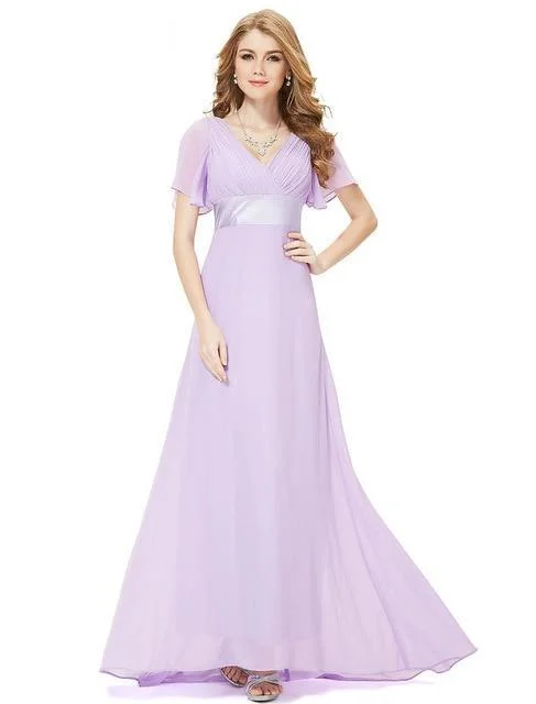 Flutter Sleeve Long Women Gown