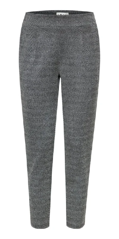 Ichi Herringbone Ponte Pants