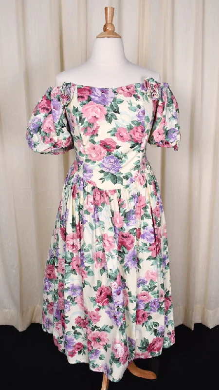 1990s Floral McClintock Dress