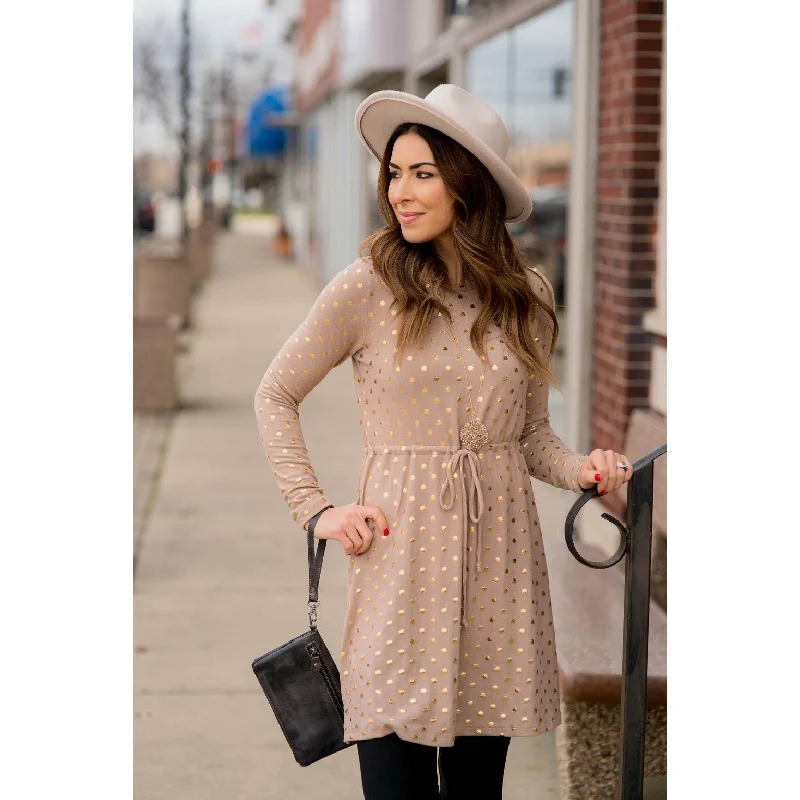 Metallic Dot Dress