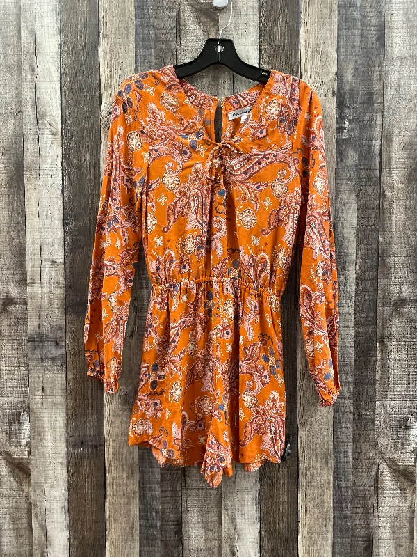 Orange Romper Abercrombie And Fitch, Size S