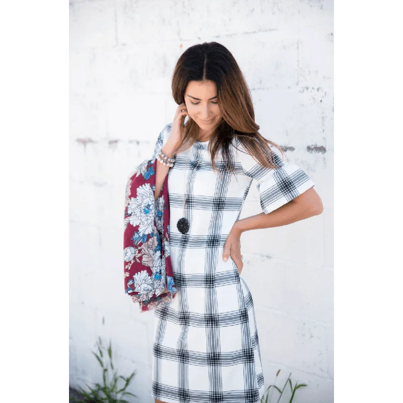 Plaid Flutter Dress