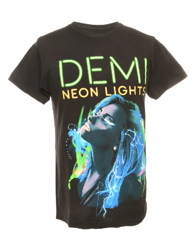 Demi Lovato Black Band T-shirt - L