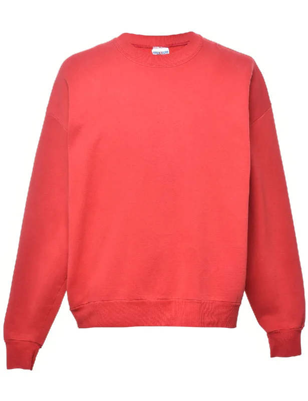 Red Plain Sweatshirt - L