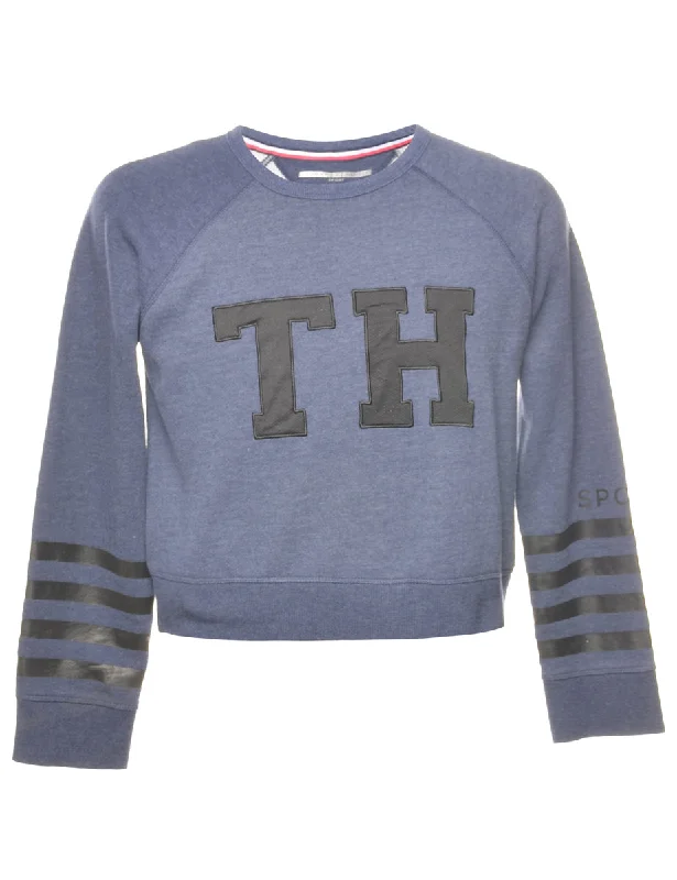 Tommy Hilfiger Cropped T H Printed Sweatshirt - S